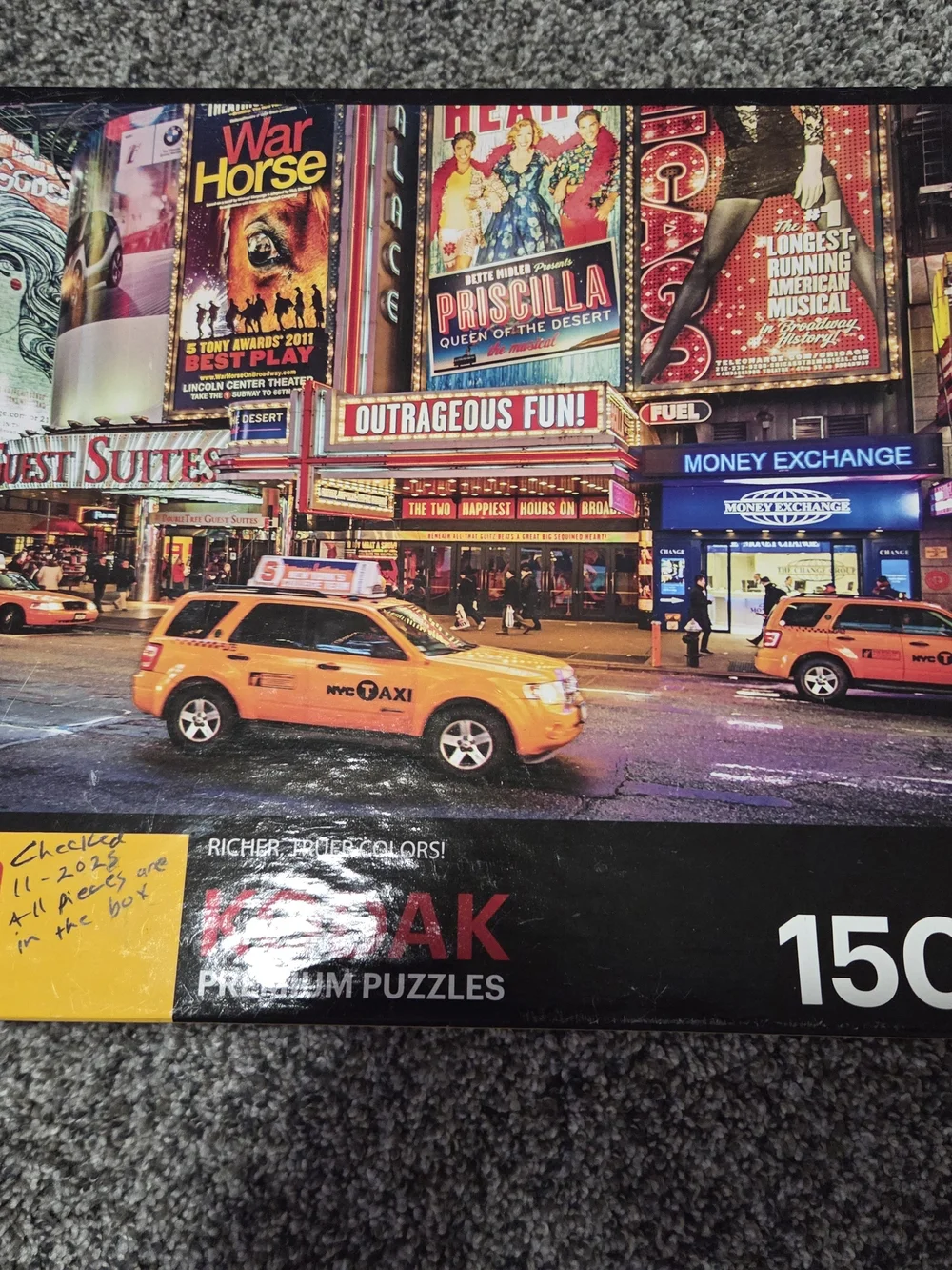 Kodak Premium Puzzles Bright Lights Big City NYC 1500 Piece Jigsaw Puzzle